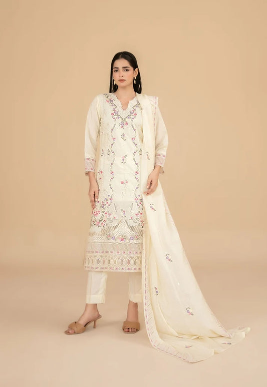 ESENSE BY TAWAKKAL 3pcs Un-Stitched Emb Viscose - D-4462