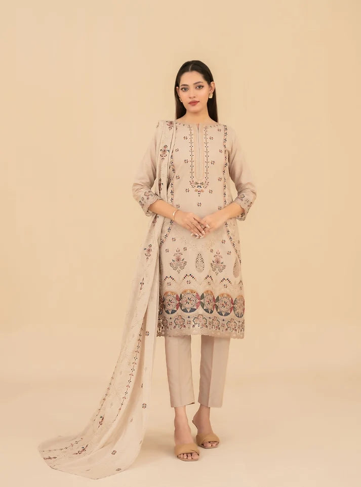 ESENSE BY TAWAKKAL 3pcs Un-Stitched Emb Viscose - D-4464