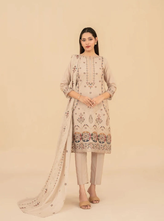 ESENSE BY TAWAKKAL 3pcs Un-Stitched Emb Viscose - D-4464