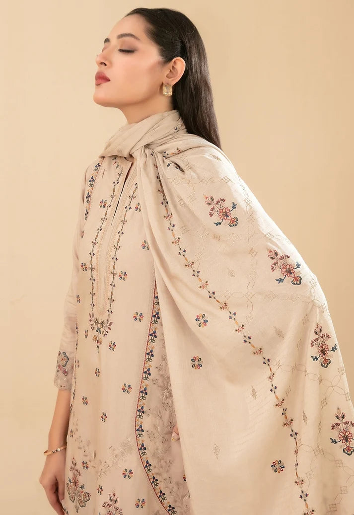 ESENSE BY TAWAKKAL 3pcs Un-Stitched Emb Viscose - D-4464