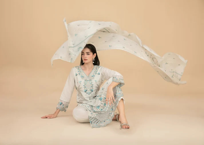 ESENSE BY TAWAKKAL 3pcs Un-Stitched Emb Viscose - D-4467