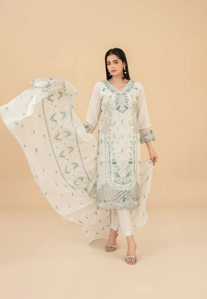 ESENSE BY TAWAKKAL 3pcs Un-Stitched Emb Viscose - D-4467