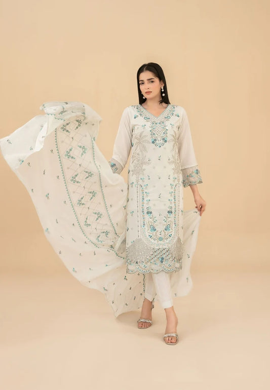 ESENSE BY TAWAKKAL 3pcs Un-Stitched Emb Viscose - D-4467
