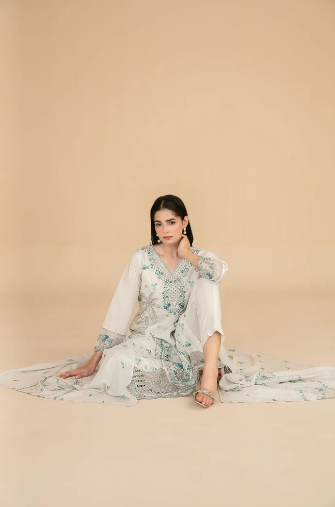 ESENSE BY TAWAKKAL 3pcs Un-Stitched Emb Viscose - D-4467