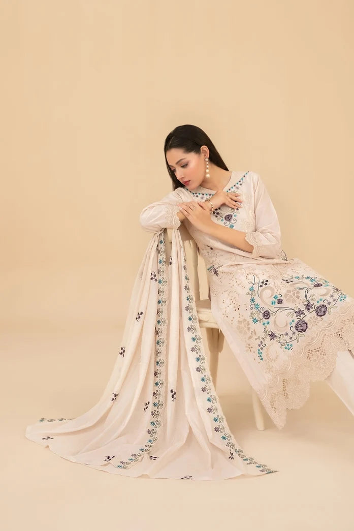 ESENSE BY TAWAKKAL 3pcs Un-Stitched Emb Viscose - D-4468