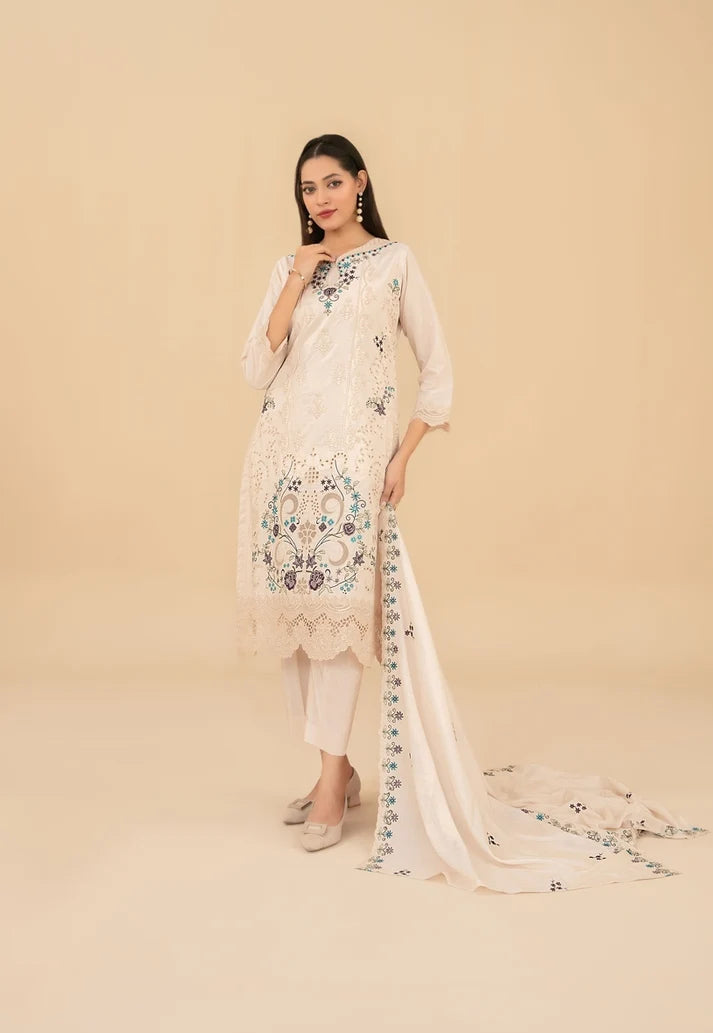 ESENSE BY TAWAKKAL 3pcs Un-Stitched Emb Viscose - D-4468
