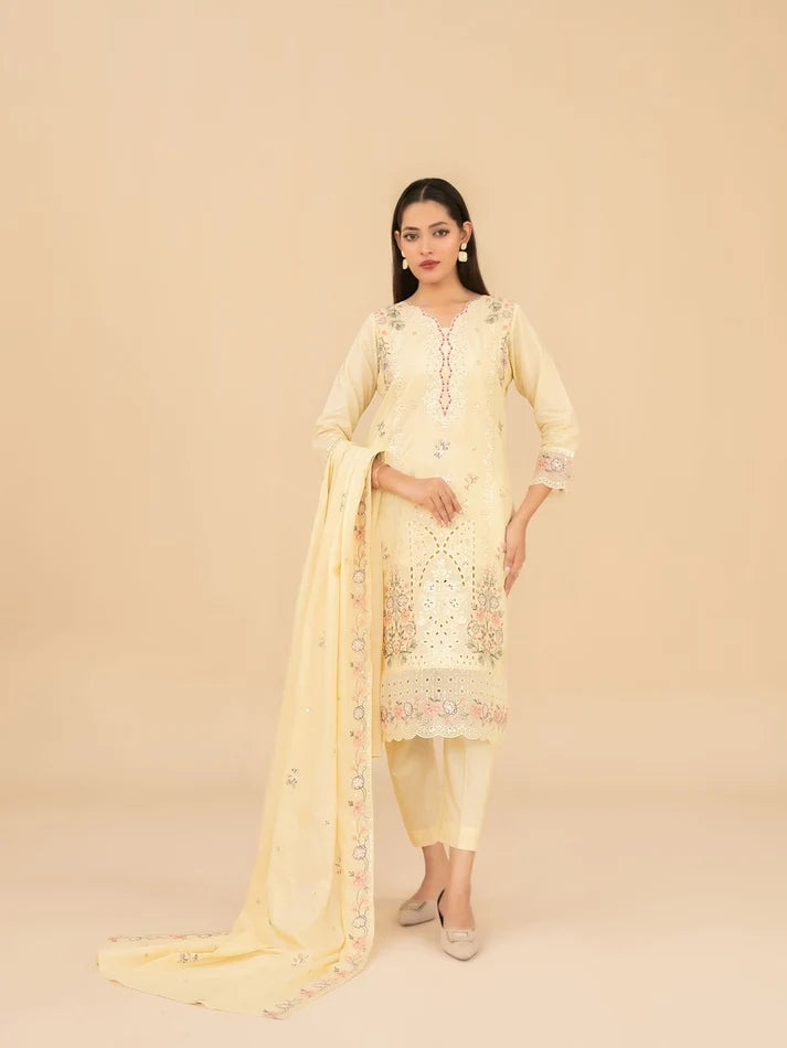 ESENSE BY TAWAKKAL 3pcs Un-Stitched Emb Viscose - D-4469