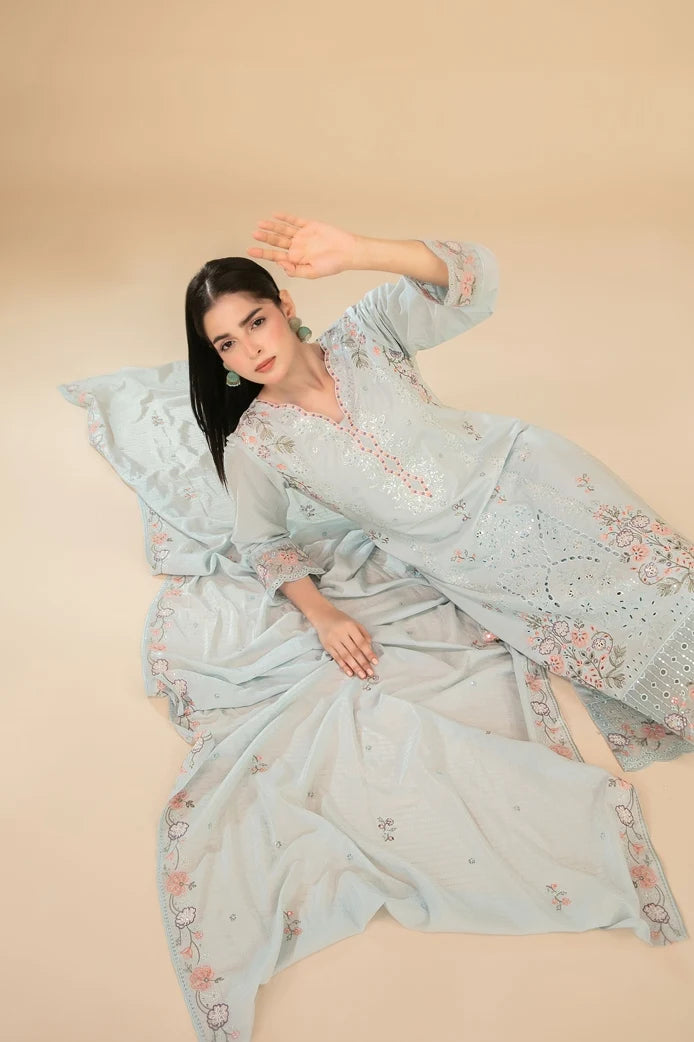 ESENSE BY TAWAKKAL 3pcs Un-Stitched Emb Viscose - D-4470