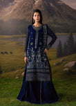 Divani by Daria Unstitched Embroidered Chiffon 4 Piece Suit | DA-120 3-BLUE