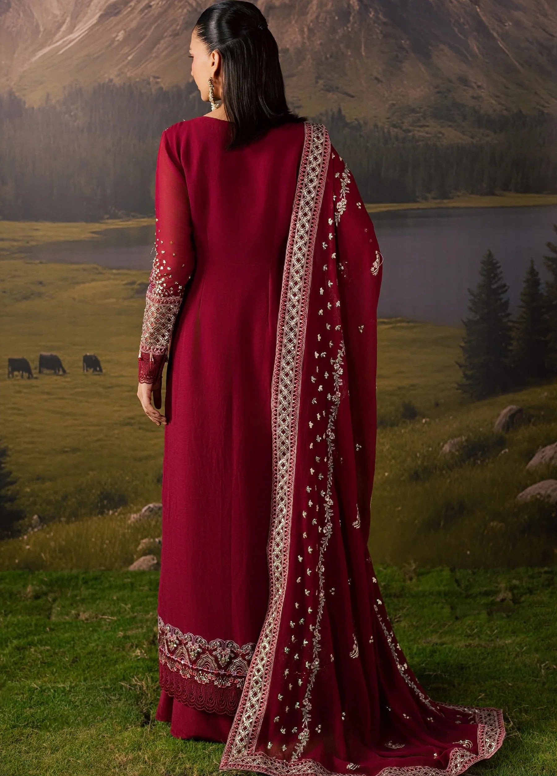 Divani by Daria Unstitched Embroidered Chiffon 4 Piece Suit | DA-121 4-CAROL