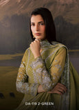 Divani by Daria Unstitched Embroidered Chiffon 4 Piece Suit | DA-119 2-GREEN