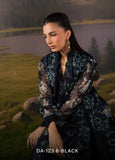 Divani by Daria Unstitched Embroidered Chiffon 4 Piece Suit | DA-123 6-BLACK