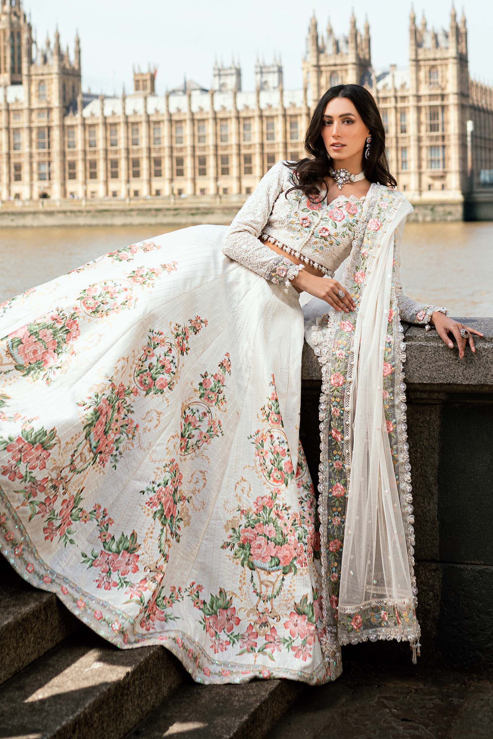 Maria.B Soiree Embroidered Raw Silk Unstitched 3Pc Suit WF-09-02