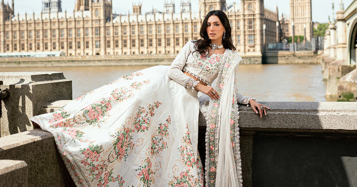 Maria.B Soiree Embroidered Raw Silk Unstitched 3Pc Suit WF-09-02