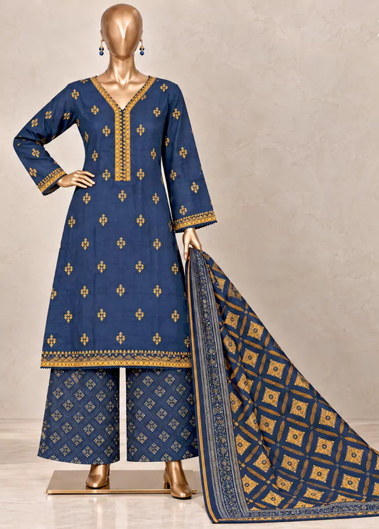 Bin Saeed 3 Piece Embroidered Stitched Khaddar KD-27