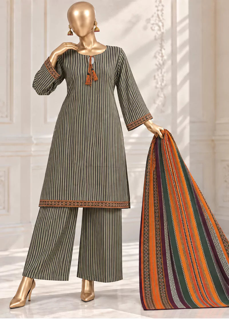 Bin-Saeed 3 Piece Printed Stitched Khaddar | KD-10