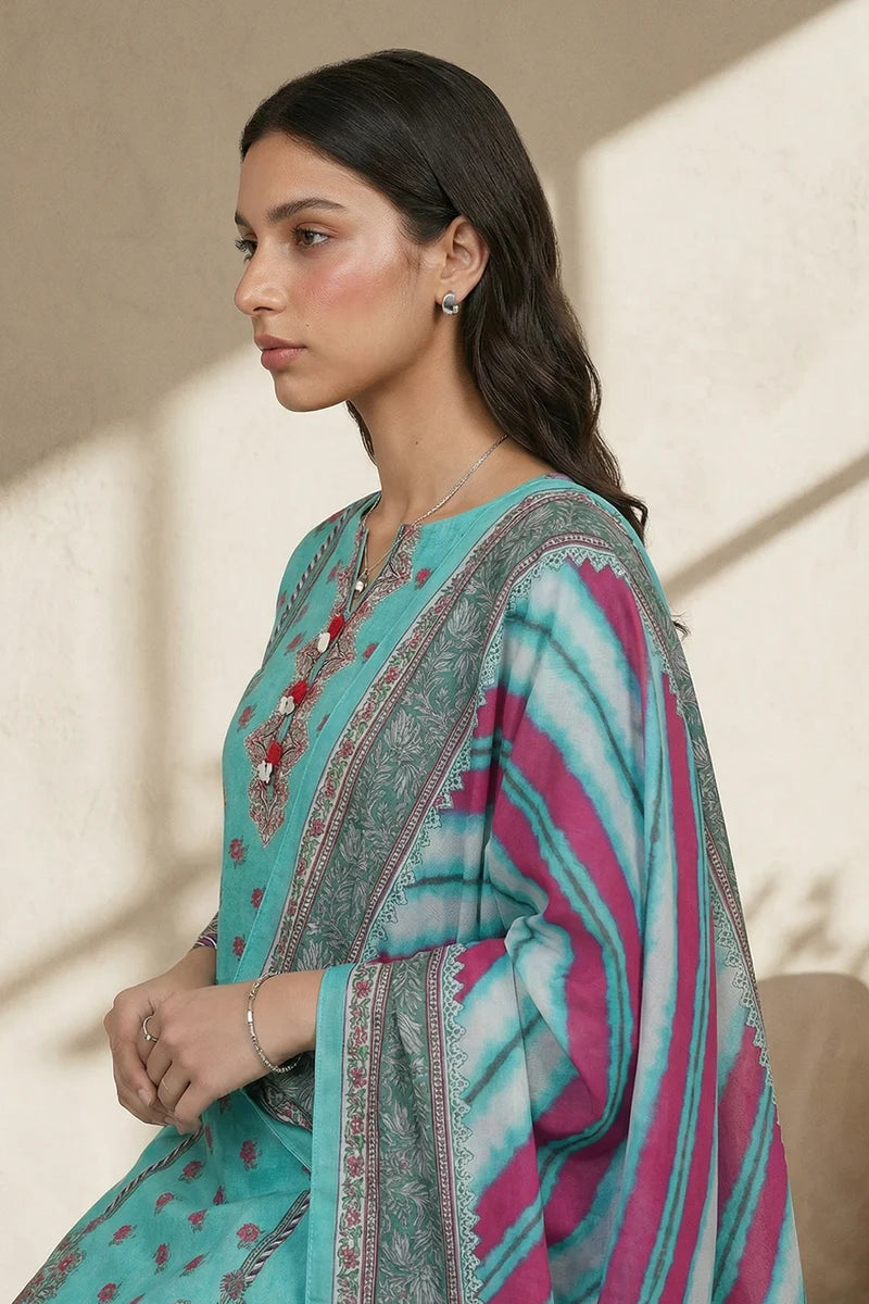 Zellbury Ready to Wear Kurta Dupatta Trouser - 2877 | S,M,L