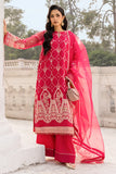 Zellbury Women Embroidered Organza Shirt, Shalwar & Dupatta in Pink (3-Piece Unstitched Suit - Style 4202)