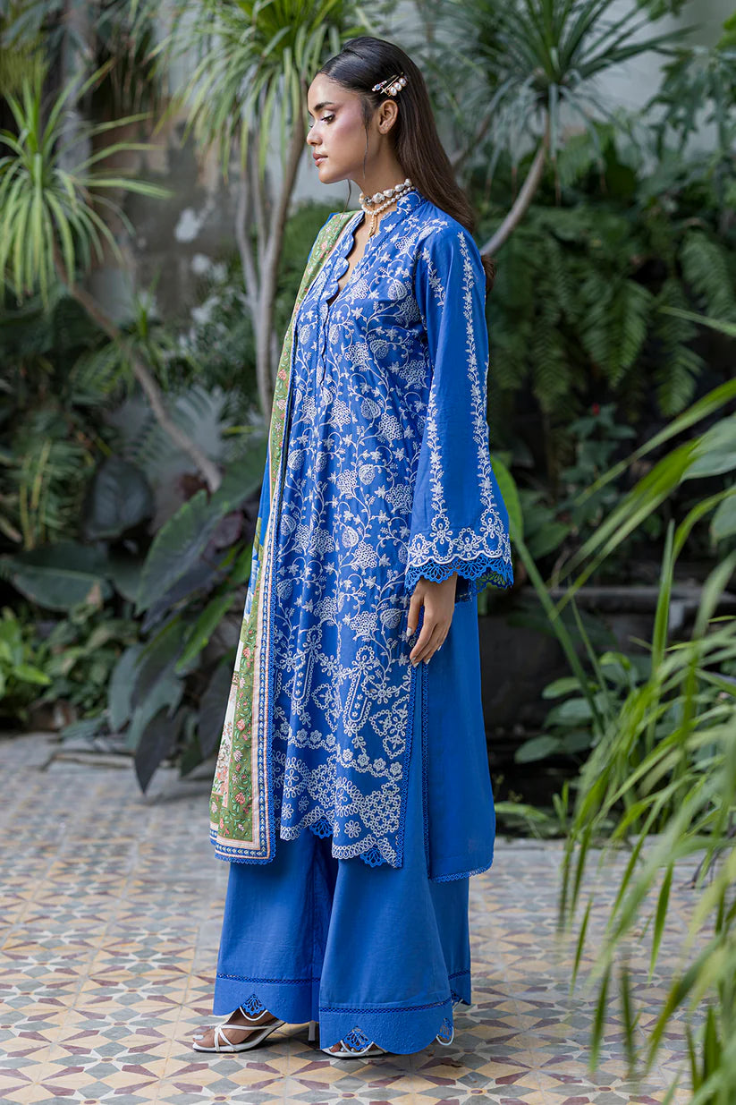 Zellbury - Embroidered Chikankari Shirt Shalwar Dupatta - 4079