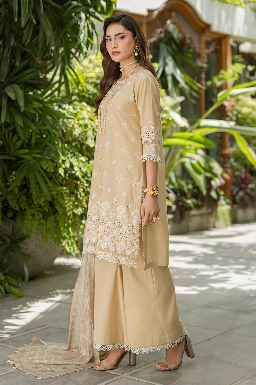 Zellbury - Embroidered Chikankari Shirt Shalwar Dupatta - 4081