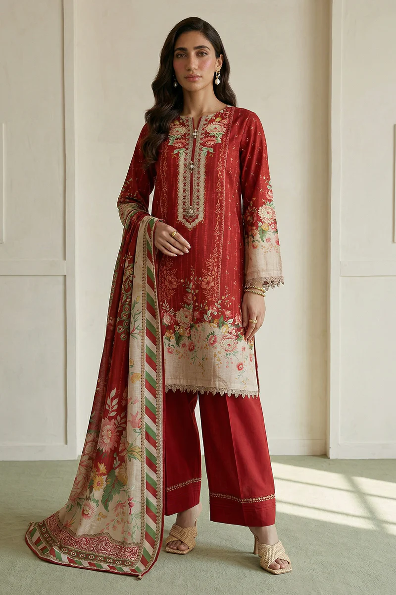 Zellbury | Shirt Shalwar Dupatta - WUS26X31006
