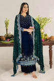 NW-137 | Nureh Maya 3Pc Embroidered And Embellished Velvet