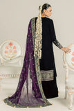 NW-136 | Nureh Maya 3Pc Embroidered And Embellished Velvet