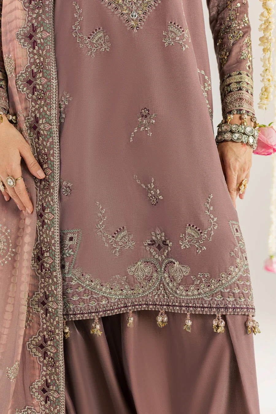 NW-135 | Nureh Maya 3Pc Embroidered And Embellished Velvet