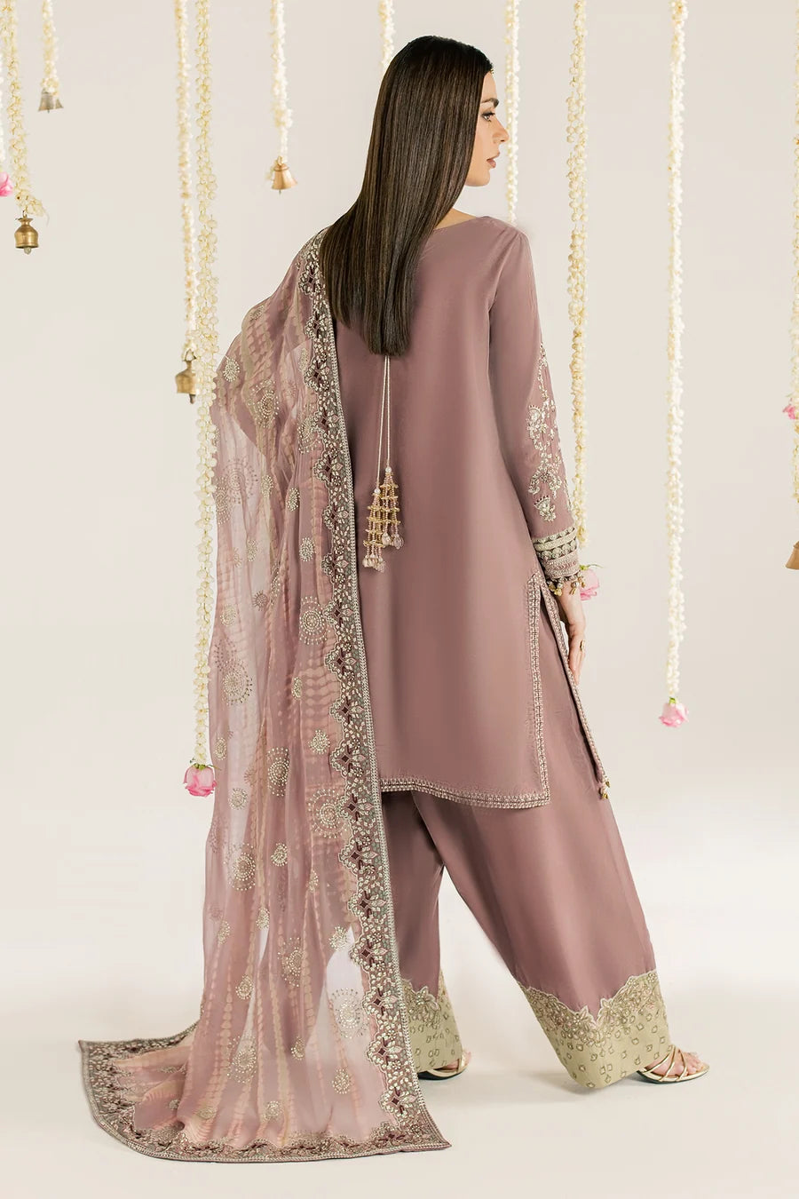 NW-135 | Nureh Maya 3Pc Embroidered And Embellished Velvet