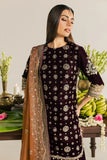 NW-134 | Nureh Maya 3Pc Embroidered And Embellished Velvet