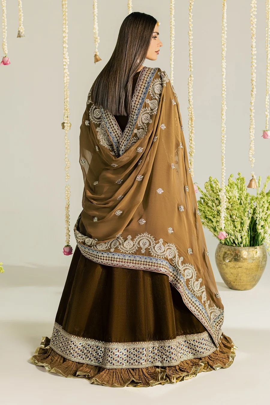 NW-133 | Nureh Maya 3Pc Embroidered And Embellished Velvet