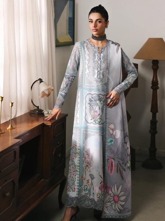 Qalamkar QPrints Unstitched Jacquard Weaved 3Pc Suit QW-12A MARLA
