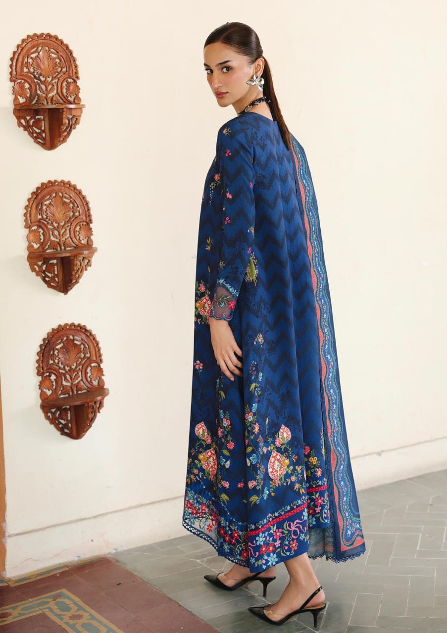Qalamkar QPrints Unstitched Jacquard Weaved 3Pc Suit QW-14