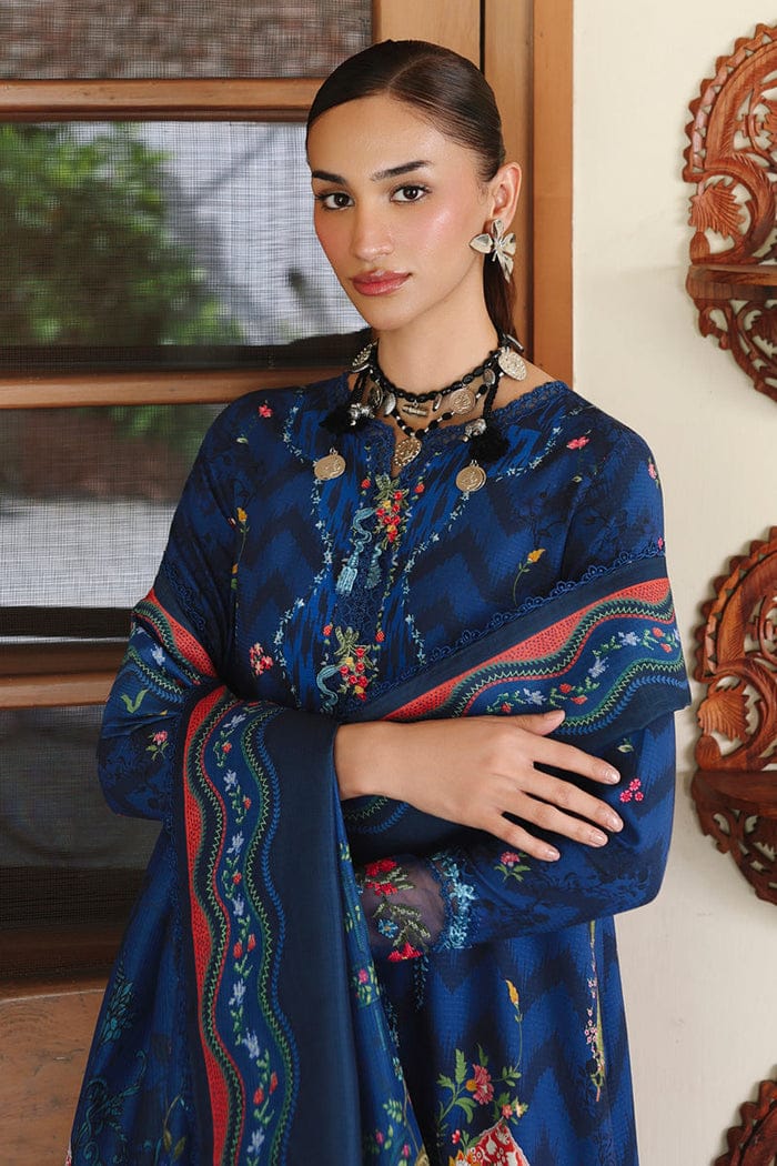 Qalamkar QPrints Unstitched Jacquard Weaved 3Pc Suit QW-14
