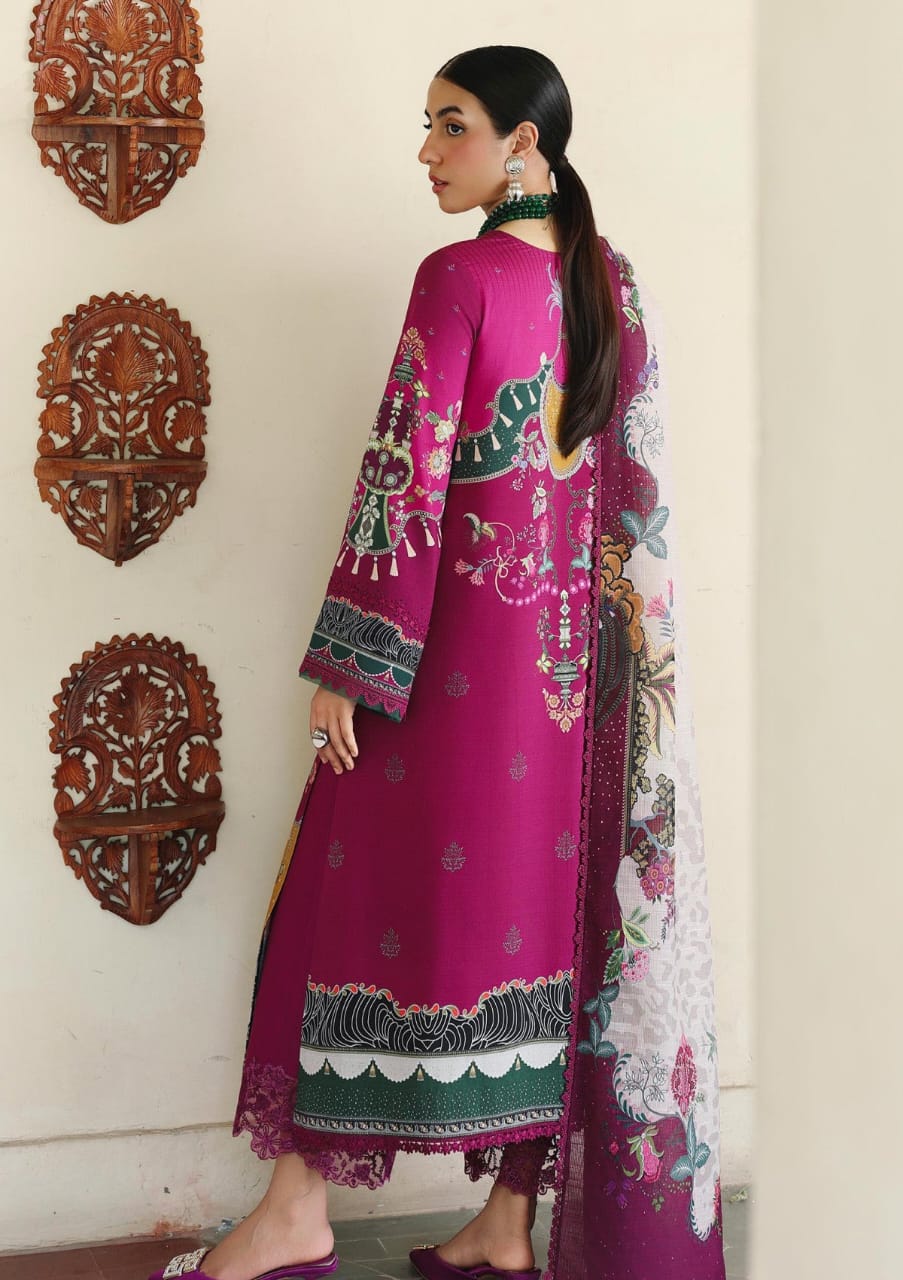 Qalamkar Unstitched Linen Printed Collection