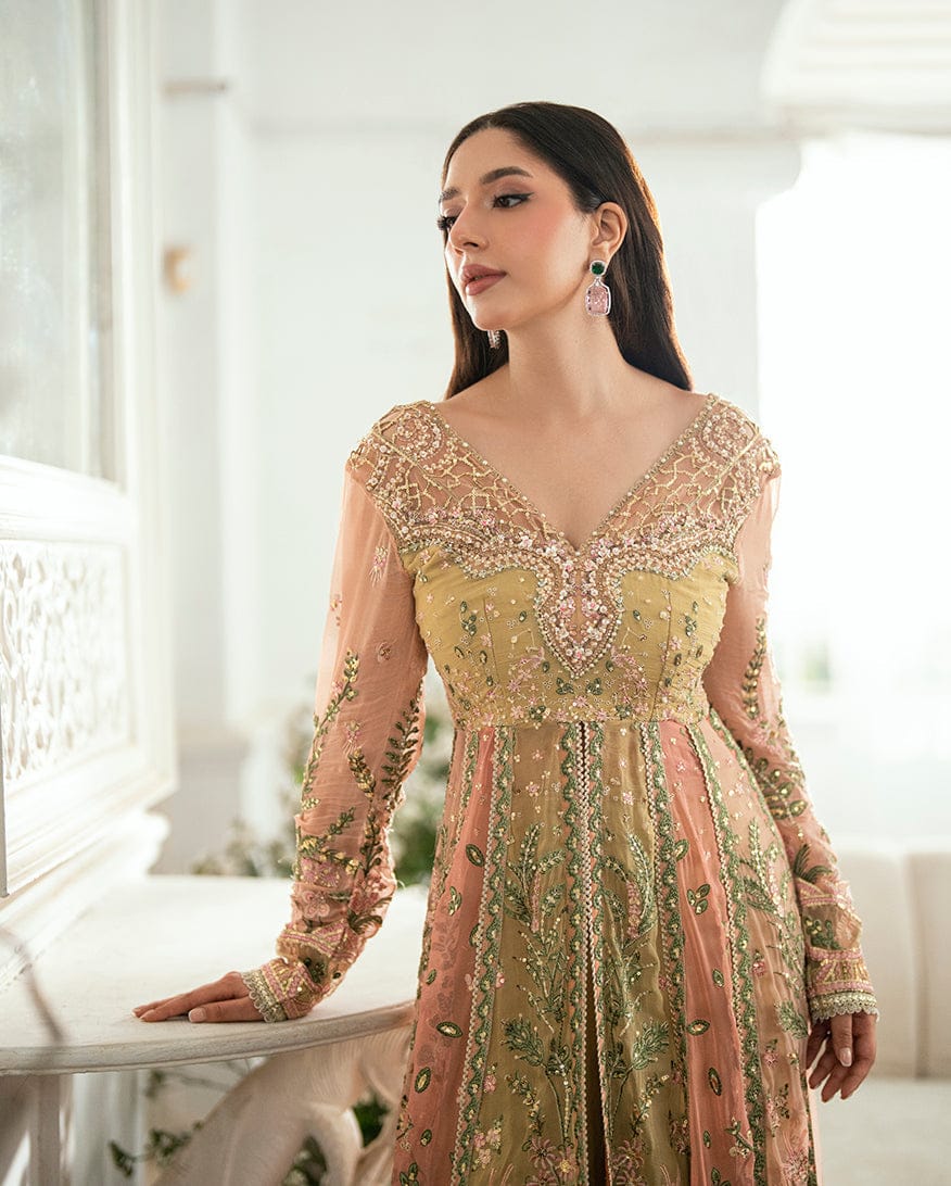 Mushq Sham Shandaar Embroidered Chiffon Unstitched 3Pc Suit MSS 1