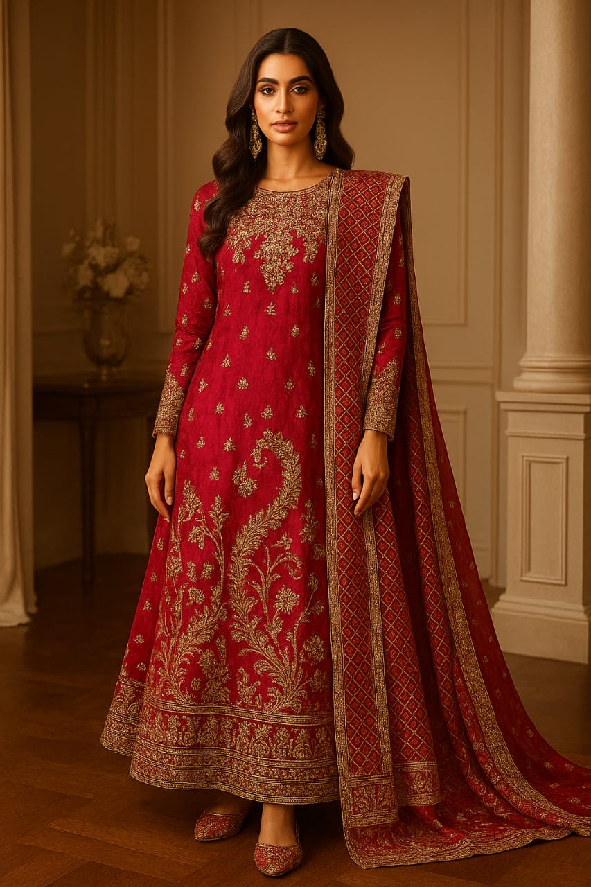 Mushq Sham Shandaar  Chiffon Unstitched 3Pc Suit MMS 10