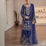 Ramsha WB-545 | Midnight Blue Heavily Embroidered