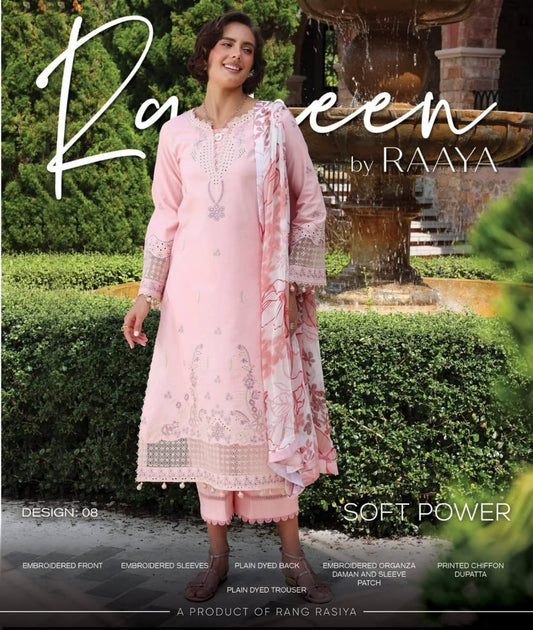 SOFT POWER - Luxury - Rang Rasiya Raaya | Embroidered 3 Piece Unstitched Lawn Suit