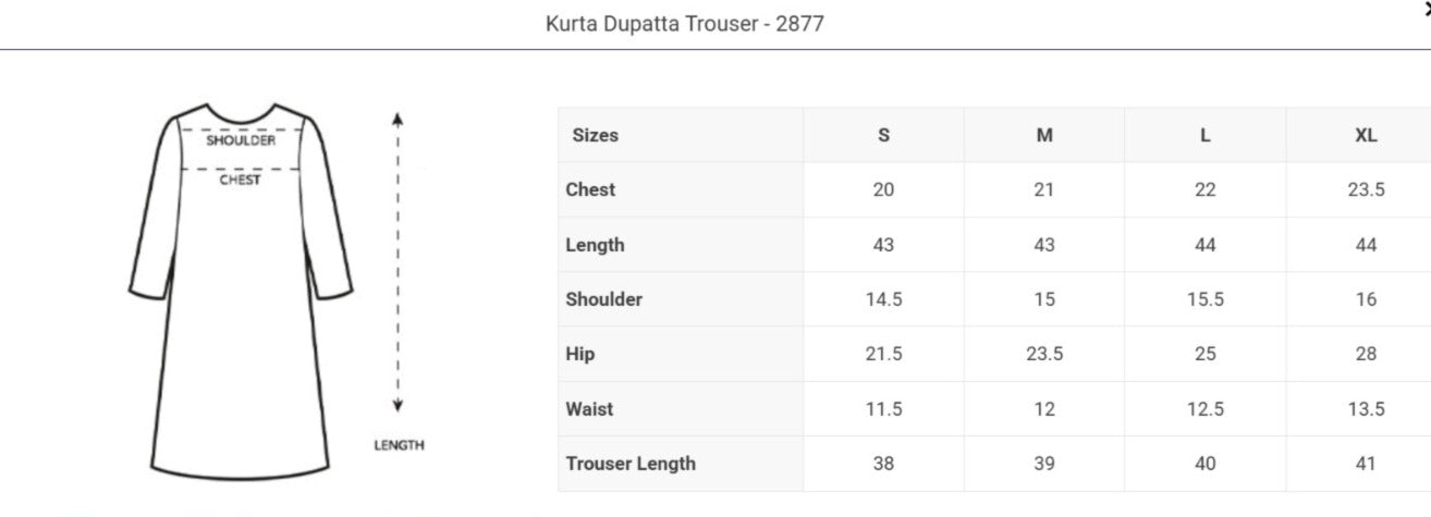 Zellbury Ready to Wear Kurta Dupatta Trouser - 2880 | S,M,L