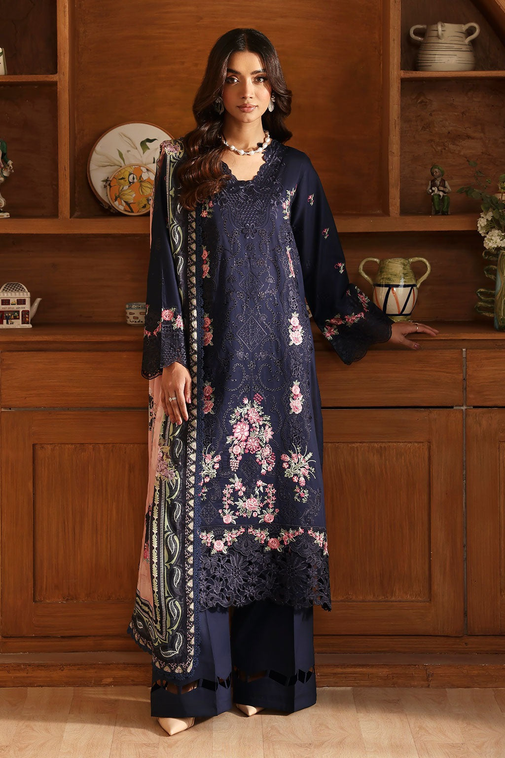 Andaaz by Ramsha Z-1308 | Embroidered 3 Piece Unstitched Suit