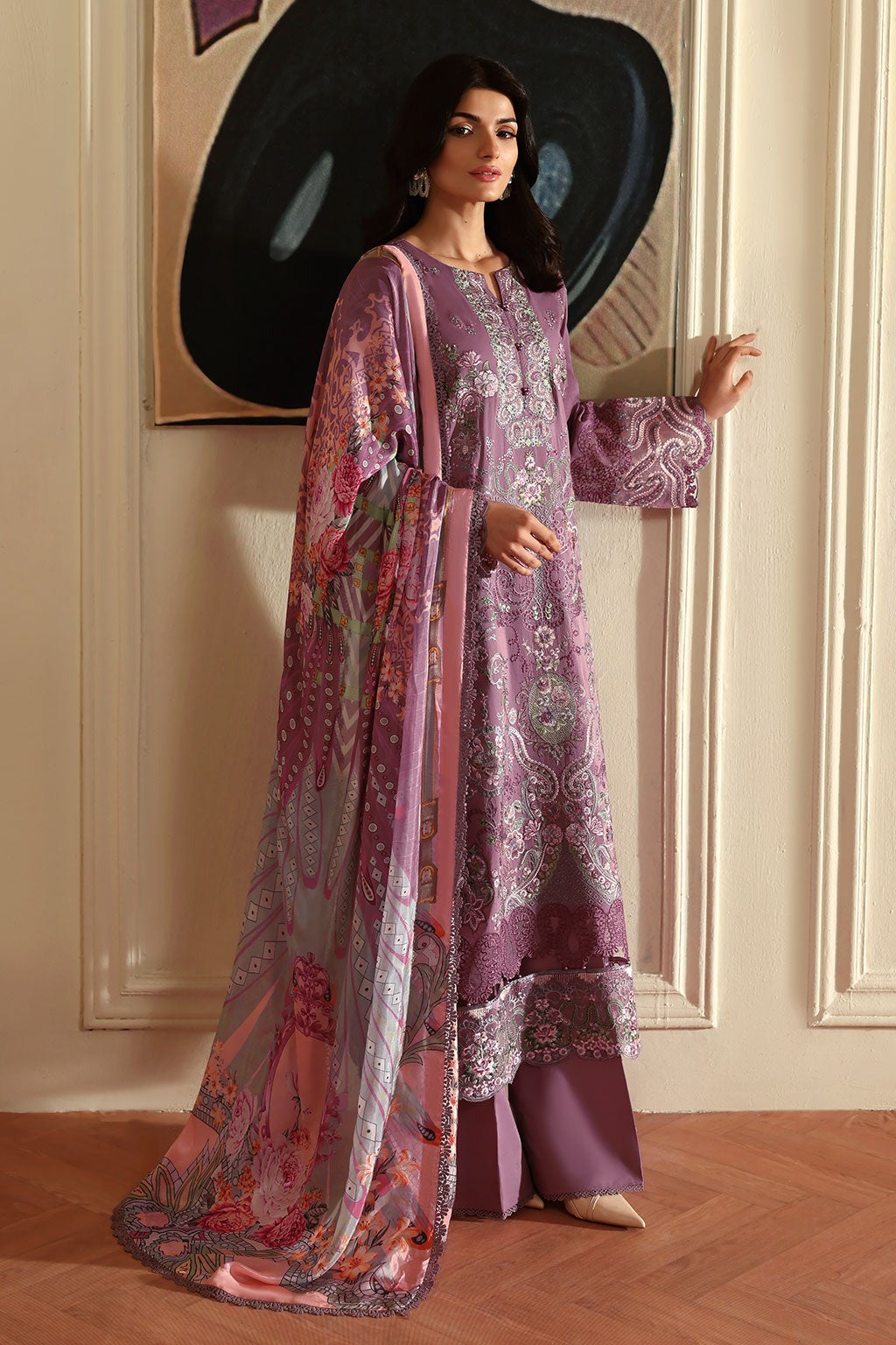 Andaaz by Ramsha Z-1309 | Embroidered 3 Piece Unstitched Suit