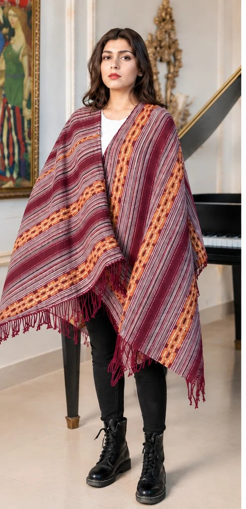 Manahils Premium Woolen Cape Shawl 26