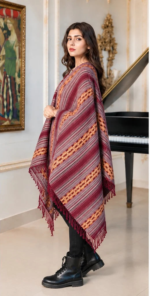 Manahils Premium Woolen Cape Shawl 26