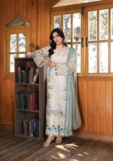 1A Sahil – Chikankari Prints with Chiffon Dupatta – Elaf