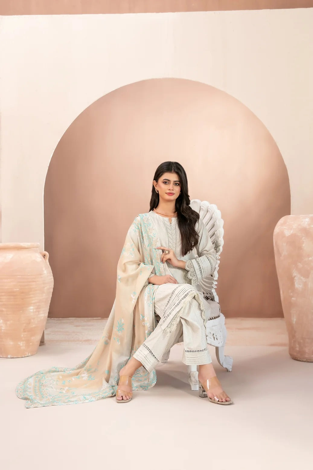 D-5662 - NOORI By Tawakkal Stitched 3 Piece Fancy Jacquard Viscose