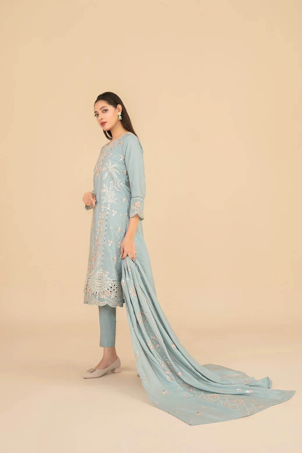 ESENSE BY TAWAKKAL 3pcs Un-Stitched Emb Viscose - D-4461