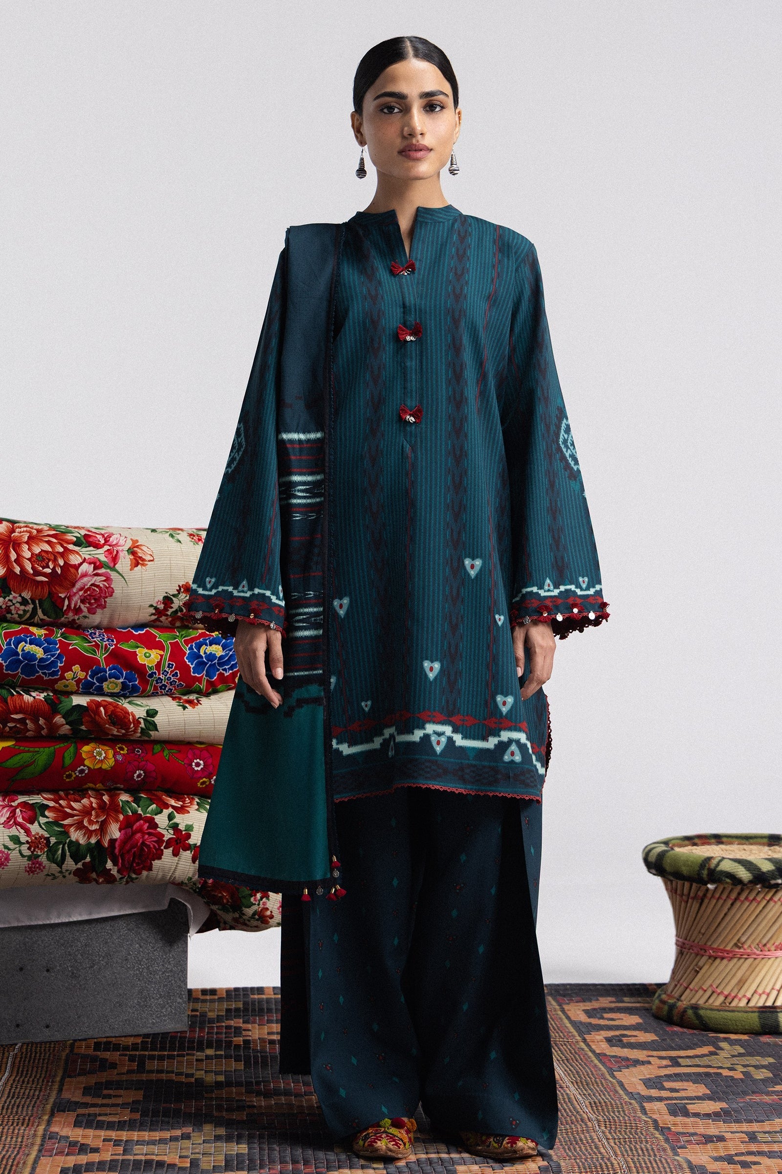 Leela-10B | Coco Prints by Zara Shahjahan Unstitched 3 Piece Linen