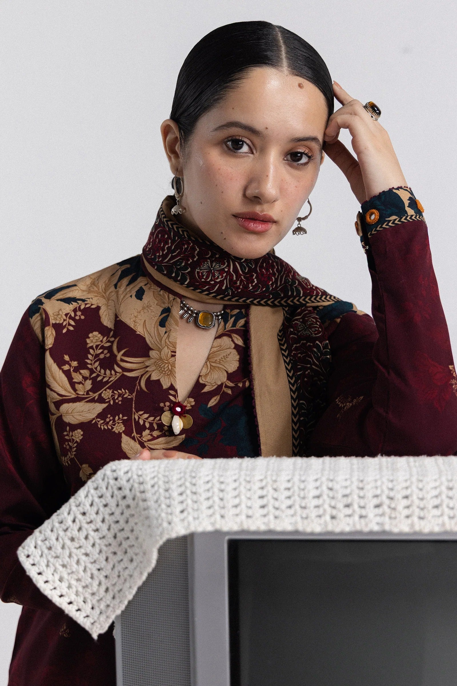 Iris-8A | Coco Prints by Zara Shahjahan Unstitched 3 Piece Linen