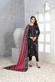 Tawakkal "Muhsina" Staple Linen 3-Piece Suit (D5489) - Black